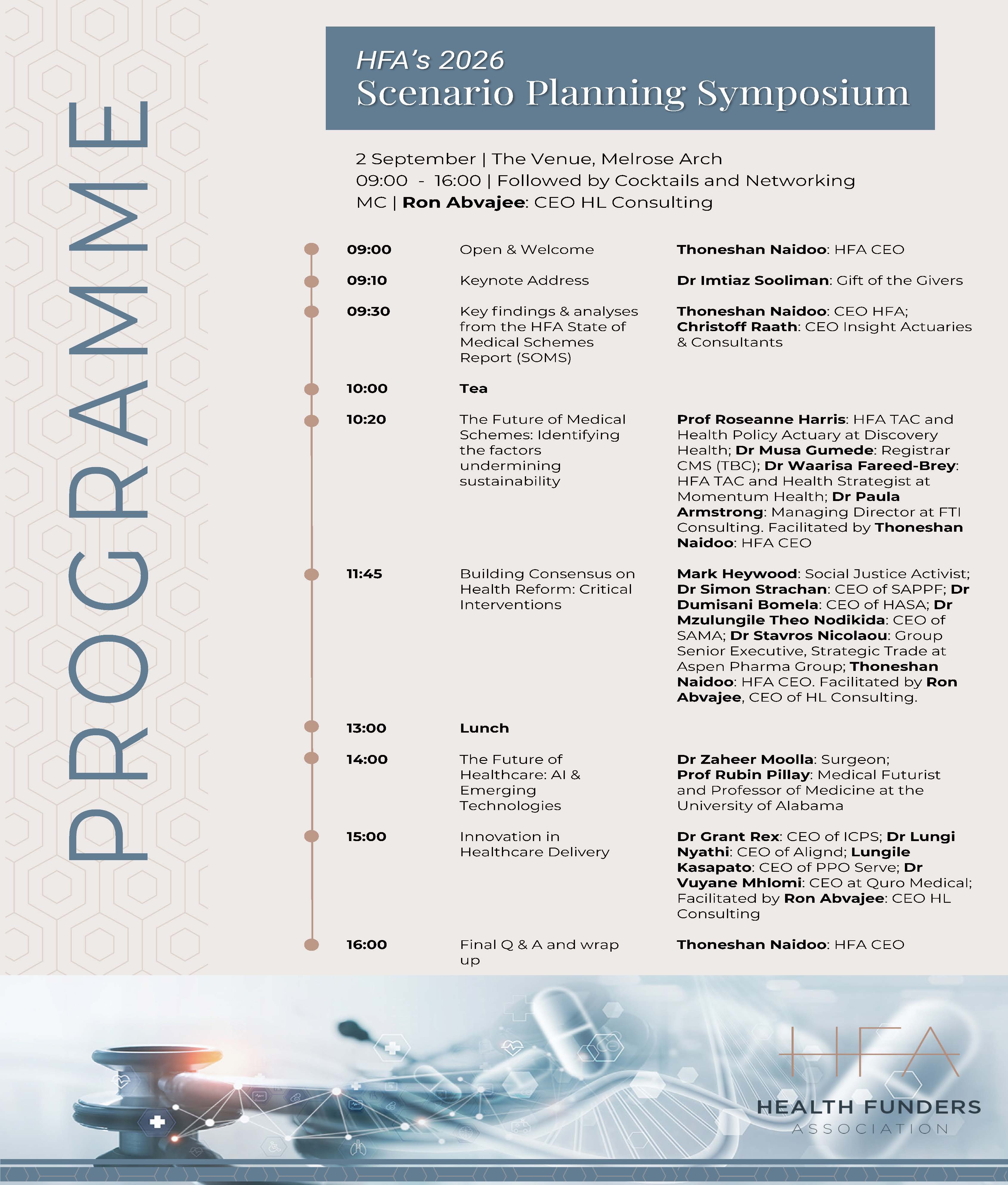 HFA 2026 Scenario Planning Symposium programme